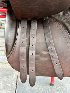 18” MW Jeffries Falcon Hawk Event Saddle - Brown