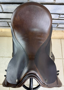 17” Narrow Black Country Dressage Saddle - Brown