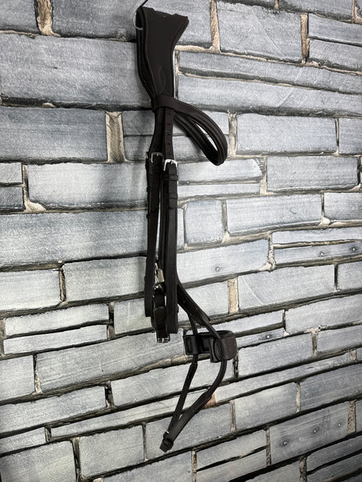 S/H Anatomic Padded Bridle with Sliding Noseband - Brown - Full