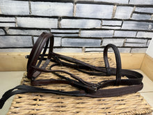 Load image into Gallery viewer, S/H Flash Noseband Bridle with Biogrip Reins -Full- Brown