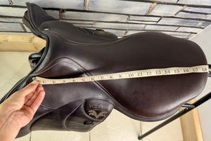 18 1/2” MW Voltaire Stutgartt Double Flap Jump Saddle - Brown