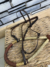 Load image into Gallery viewer, S/H Plaited Rawhide Bossal Leather Bridle -Brown- Full
