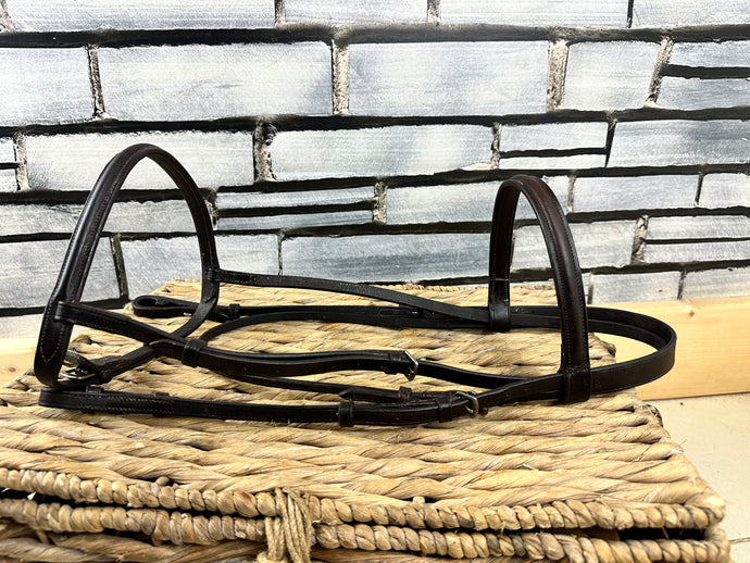 S/H English Raised Cavesson Competition Bridle - Brown - Full