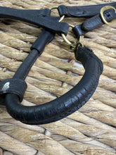 Load image into Gallery viewer, S/H Black Padded Leather Headcollar - Cob