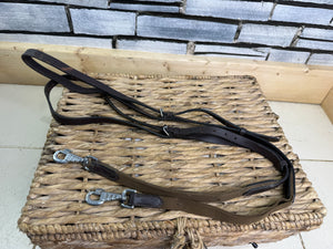 S/H Elasticated Leather Adjustable Side Reins - Full - Brown