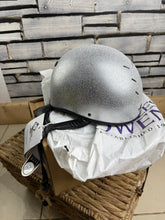 Load image into Gallery viewer, Charles Owen 4 Star Jockey Skull Hat - Silver - Size 3 - 59cm