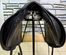 Load image into Gallery viewer, 17” Wide Crown/Ideal Jessica Dressage Saddle - Black - Excellent Condition