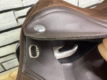 Load image into Gallery viewer, 17” MW/Changeable Gullet Thorowgood Cob Plus GP Saddle - Brown
