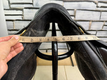 Load image into Gallery viewer, 16” MW Saddle Company Pony GP Saddle - Black - Changeable Width on a Press