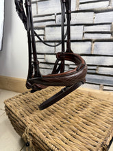 Load image into Gallery viewer, S/H Anatomic Padded Removable Flash Bridle - Brown/Tan - Cob