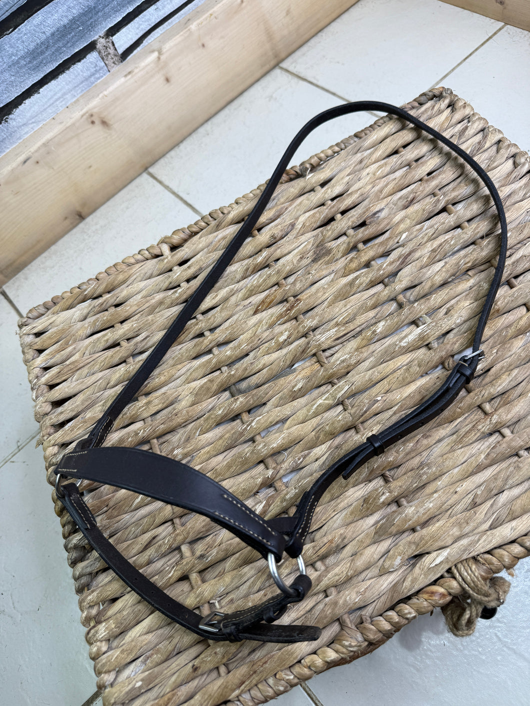 S/H Jeffries (?) English Drop Noseband - Brown - Cob