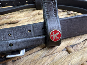 S/H Jeffries Falcon Stitched Flash Hunter Bridle -Pony- Brown