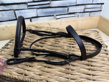 Load image into Gallery viewer, S/H Snaffle Cavesson Bridle - Brown - Pony