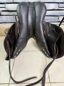 17” Medium Albion K3 MonoFlap Jump Saddle - Brown