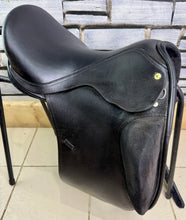 Load image into Gallery viewer, 17” Wide Holistic Saddlery Monoflap Dressage Saddle - Black