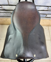 Load image into Gallery viewer, 14 1/2” MW Bart J Snowball English Tiny Pony Show Saddle - Brown