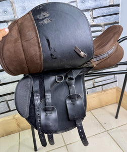 17” MW/Changeable Gullet Thorowgood Cob Plus GP Saddle - Brown