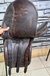 15 1/2” Wide-XW Sturgess English WH Pony  Show Saddle - Brown