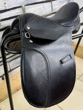 Load image into Gallery viewer, 12” XW Pony GP Saddle - Black Leather - Extra Wide - Shetland/Tiny Pony/Lead Rein