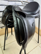 Load image into Gallery viewer, 16 1/2” XXW Ideal Suzannah Dressage Saddle -Black- Giant Blocks - Mega Wide!