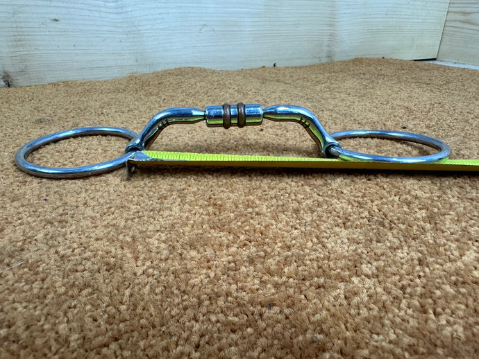 S/H 4 1/2” Curved Barrel Mouth Loose Ring Snaffle Bit