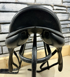 17 1/2” Wide +2 Equipe Emporio Monoflap 2018 Dressage Saddle - Black