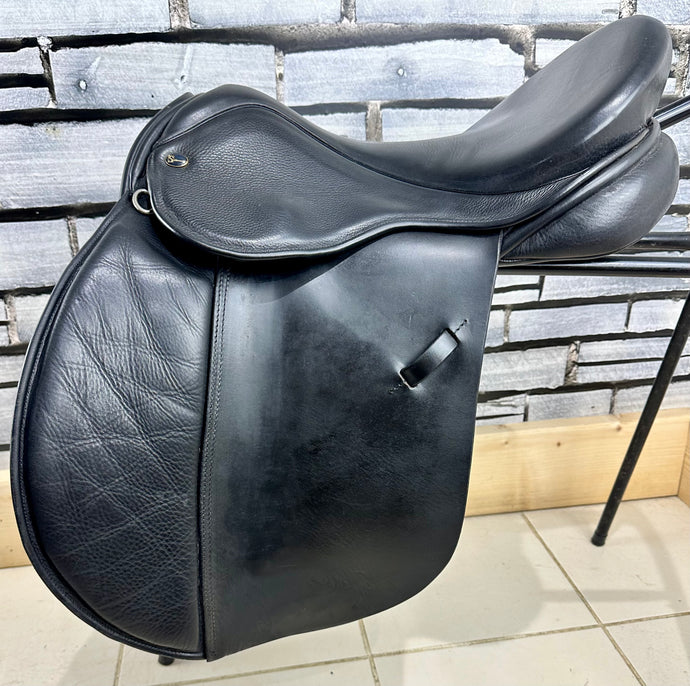 17 1/2” XW Silhouette Cob WH/VSD/GP Saddle - Black
