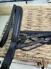 Load image into Gallery viewer, S/H English Flash Nose Bridle -Full- Very Dark Havana