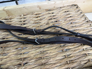 S/H Elasticated Leather Adjustable Side Reins - Full - Brown