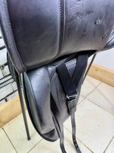 Load image into Gallery viewer, 17” Wide Crown/Ideal Jessica Dressage Saddle - Black - Excellent Condition