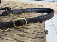 Load image into Gallery viewer, S/H Mark Todd Padded Leather Headcollar - Cob - Brown/Brass