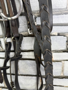 S/H English Complete Cheltenham Gag Hunting Bridle - Brown - Full