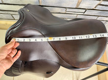 Load image into Gallery viewer, 15” Wide Manor English Pony WH Saddle - Brown - GP/Workers - W-XW