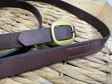 Load image into Gallery viewer, S/H 1” Leather In-hand Showing Lead - Brown/Brass Buckle