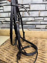 Load image into Gallery viewer, S/H Felix Buhler Raised Flash Dressage Bridle - Black - Full