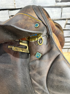 17 1/2” MN (Fit 27) Stubben Siegfried CS Biomex Jump Saddle - Brown