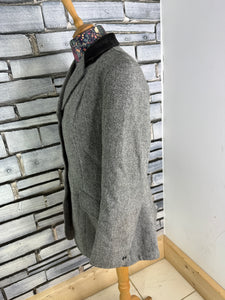 S/H Mears Ladies Grey Tweed Jacket - Size 38
