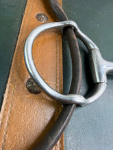 Load image into Gallery viewer, 6” Cheltenham Gag Bit with English Leather Cheeks - Brown - Running Gag