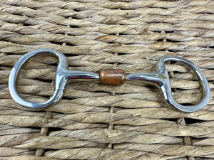 S/H 4 1/2” Large Copper Centre Eggbutt Snaffle Bit