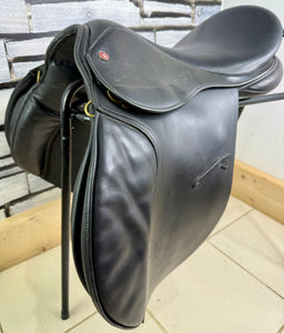 17 1/2” XW Jeffries Falcon Hawk Event Cob GP Saddle - Black