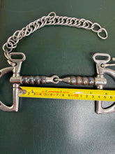 Load image into Gallery viewer, 5 1/4” Trust Blue Cherry Roller Jointed Kimblewick Bit - Anti Lean