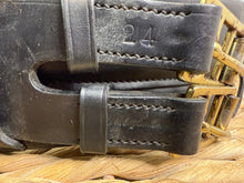 Load image into Gallery viewer, S/H 24” English Soft Padded Leather Dressage Girth-Black
