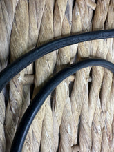 Load image into Gallery viewer, Rolled Leather In-Hand Show Lead with Brass Chain - Black
