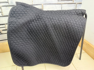 S/H 2 x Nuumed Cotton Dressage Saddlecloths - Black - L