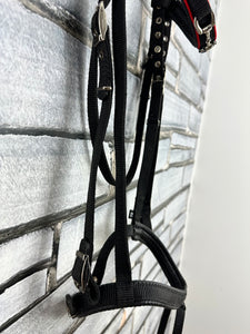 S/H Thorowgood Conform Comfort Web Flash Bridle - Black - TB