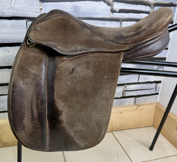16” XW Fylde English Pony WH/Show Saddle - Brown