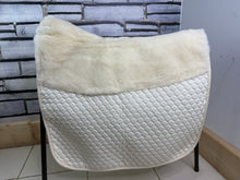 Load image into Gallery viewer, Nuumed Half Wool Lined Dressage Saddlecloth - Ivory/Cream - L