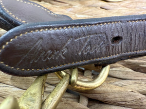 S/H Mark Todd Padded Leather Headcollar - Cob - Brown/Brass