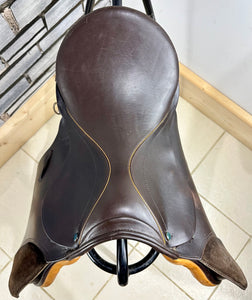 15 1/2” Wide (Fit 32) Stubben Rex Pony GP/Jump Saddle - Brown