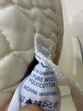 Load image into Gallery viewer, Nuumed Half Wool Lined Dressage Saddlecloth - Ivory/Cream - L